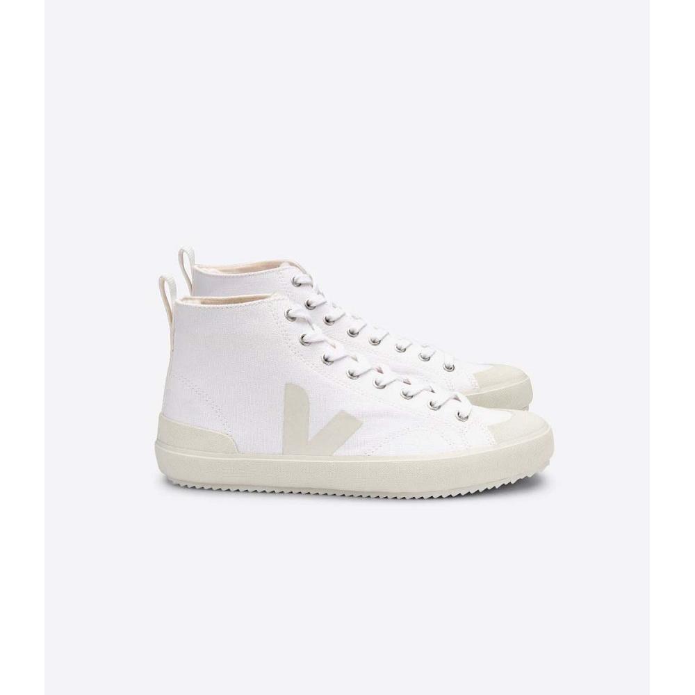 White Men\'s Veja NOVA HIGH TOP CANVAS PIERRE High Tops | AU 103FDN